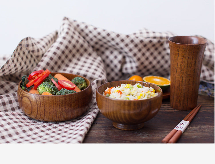 Japanese Style Grade-A Jujube Wood Bowl