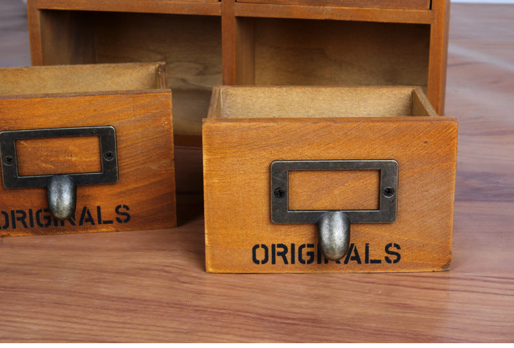 Wooden Drawer Office Organizer