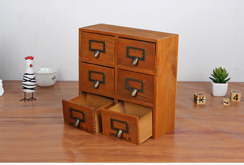 Wooden Drawer Office Organizer