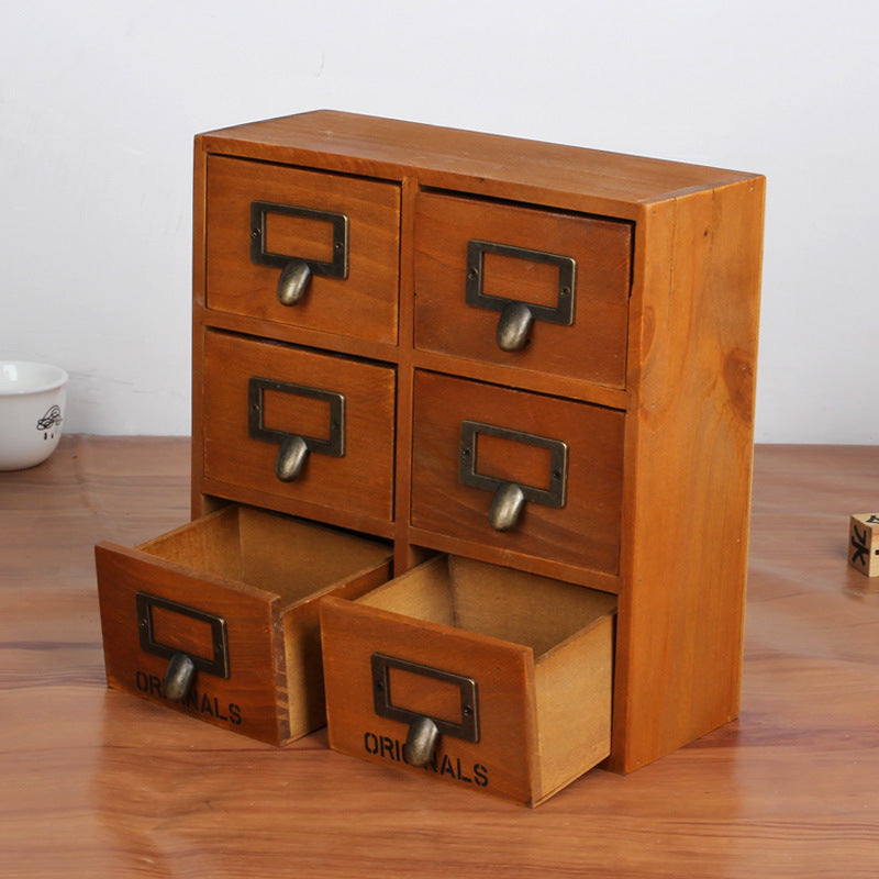 Wooden Drawer Office Organizer