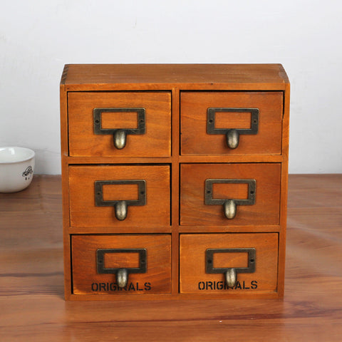 Wooden Drawer Office Organizer