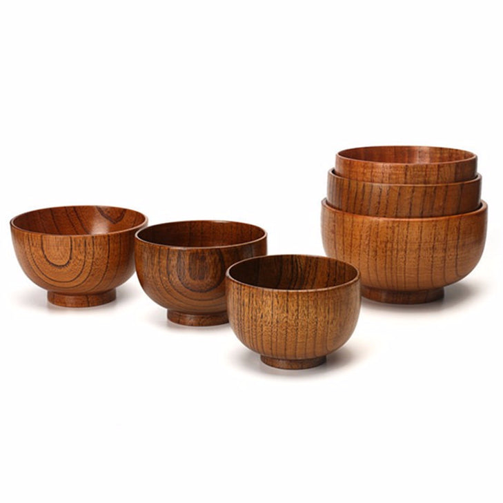 Natural Jujube Wood Bowl Set