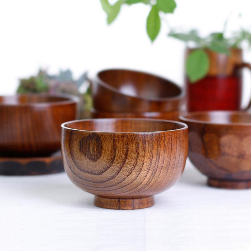 Natural Jujube Wood Bowl Set