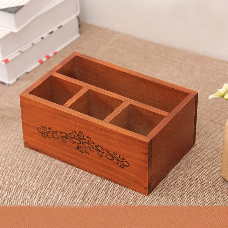 Wooden Office / Cosmetics Storage Organizer