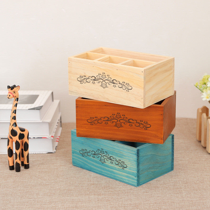 Wooden Office / Cosmetics Storage Organizer