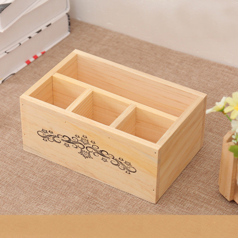 Wooden Office / Cosmetics Storage Organizer