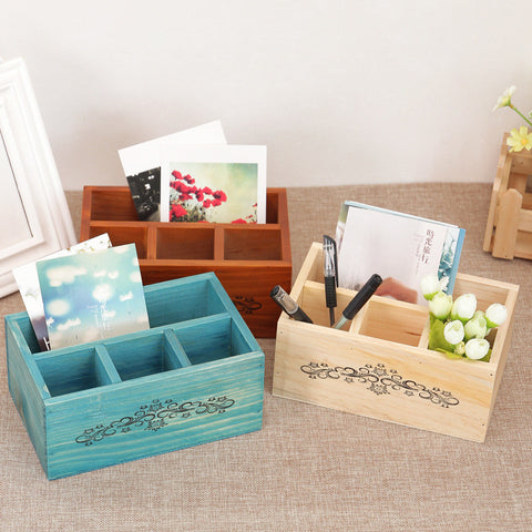 Wooden Office / Cosmetics Storage Organizer