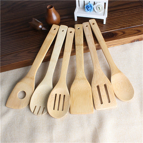 6pcs Bamboo Kitchen Utencils Set