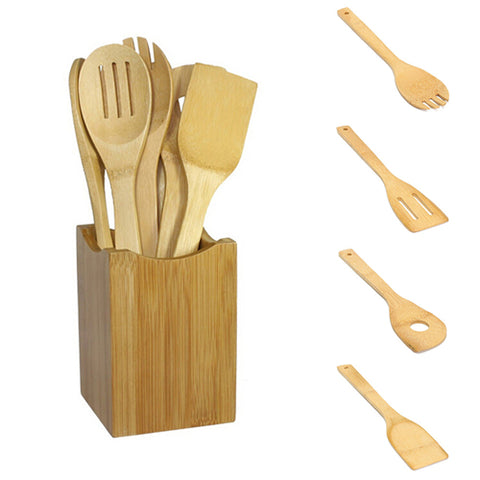6pcs Bamboo Kitchen Utencils Set