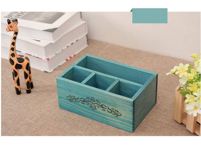 Wooden Office / Cosmetics Storage Organizer