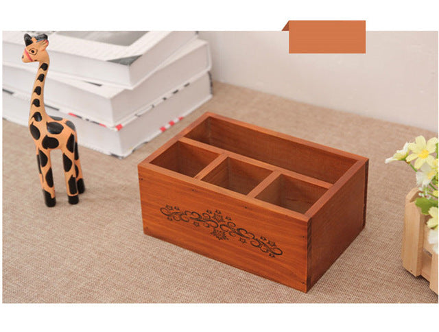 Wooden Office / Cosmetics Storage Organizer