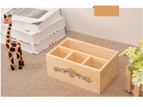 Wooden Office / Cosmetics Storage Organizer